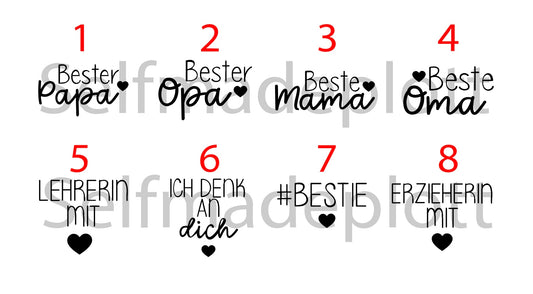 Personalisierte Holz-Schlüsselanhänger – „Beste Mama, Bester Papa, Beste Oma, Bester Opa