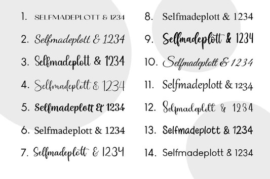 Personalisierte Auto Aufkleber Schwarz / Weiß - Selfmadeplott