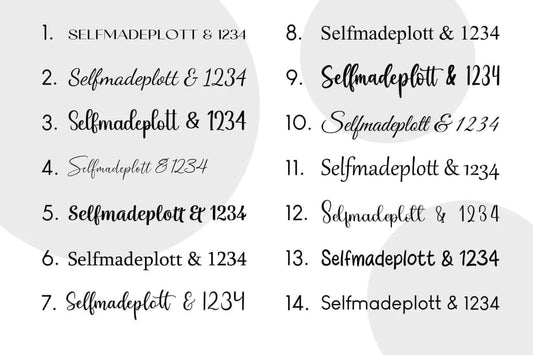 Personalisierte Aufkleber Schwarz / Weiß - Selfmadeplott