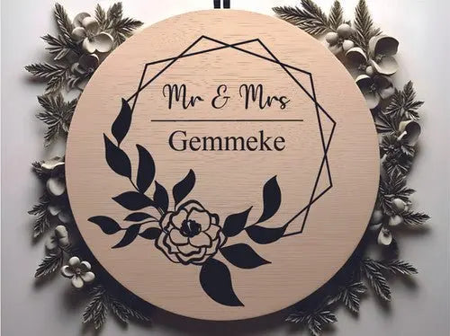 Aufkleber Hochzeit - Monogramm - Mr & Mrs - Selfmadeplott 